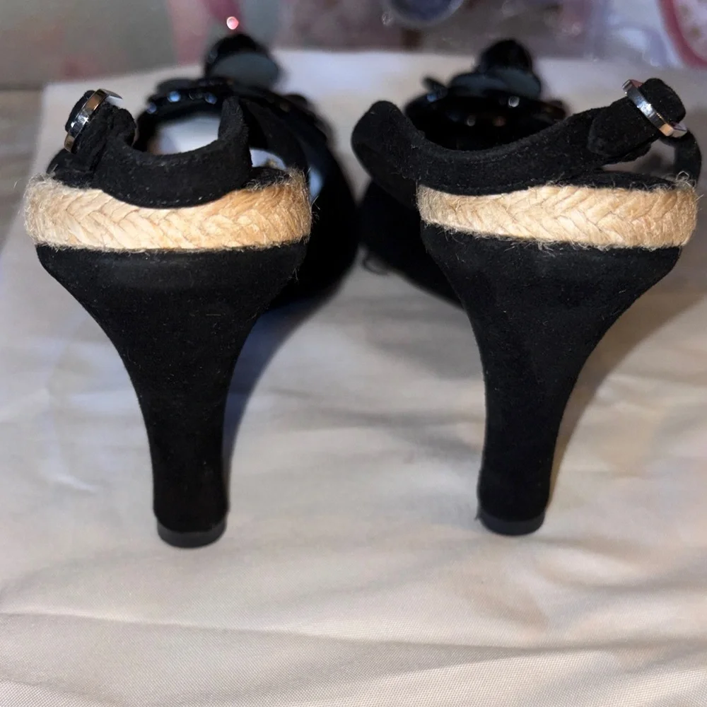 CHANEL Black Espadrille Sandals - Picture 5 of 9